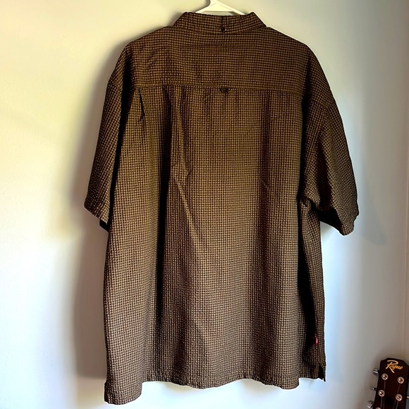 Ecko Unlimited Woven Button Down Shirt Short Sleeve Black and Gold Size XXL - Picture 7 of 7